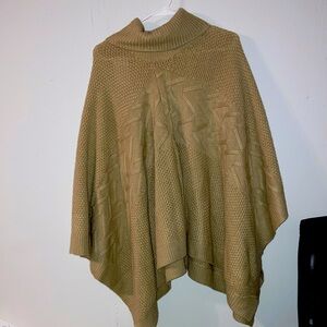 Simple Tan Cowl Neck Sweater